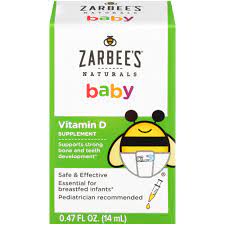 He or she receive 400 iu of supplemental vitamin d daily, beginning in the first few days of life. Zarbee S Naturals Baby Vitamin D Supplement Drops 0 47 Fl Oz Walmart Com Walmart Com