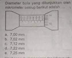 Check spelling or type a new query. Diameter Bola Yang Ditunjukkan Oleh Mikrometer Sekrup Berikut Adalah 14 5 6 10 A 7 00 Mm B Brainly Co Id