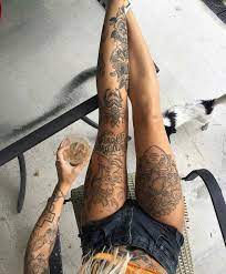 Your thigh has a unique shape; Thigh Tattoos Female Tattoos And Permanent Makeup