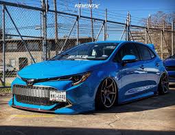 2019 corolla hatchback xse with automatic transmission preliminary 30 city/38 hwy/33 combined mpg estimates determined by toyota. 2019 Toyota Corolla Xse With 18x9 5 Kansei Tandem And Delinte 215x35 On Air Suspension 865887 Fitment Industries