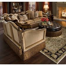 Lorrane Country Mahogany Sectional Elegant Living Room Glamorous Living Room Elegant Living