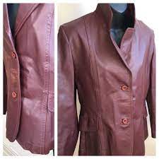 Vintage Red Leather 70s Jacket Burgundy Retro Fonzie Leather Etsy Burgundy Leather Jacket Oxblood Leather Jackets