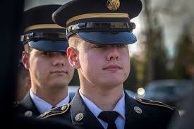 Honor Guard members U.S. Army Spcs. Zachary R. Duke,