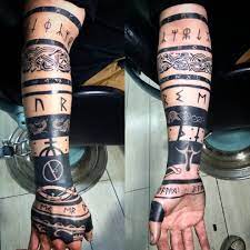 Baldur The Stranger In 2021 Hand Tattoos For Guys Tribal Sleeve Tattoos Norse Tattoo