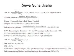 Dengan melakukan sewa guna usaha, akan lebih menghemat biaya pengeluaran, dibandingkan harus membeli secara. Terkini Contoh Perhitungan Leasing