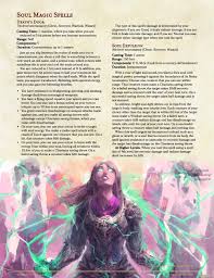 For each 200 pounds of an object's weight, the object deals 1d6 points of damage, provided it falls at least 10 feet. New Spells Soul Magic Dnd Unleashed A Homebrew Expansion For 5th Edition Dungeons And Dragons