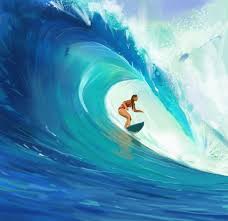 Painted After Work Really Want To Learn How To Surf One Of These Days Art Artwork Girl Beach Summer Surfing Wave Surf Painting Surfer Painting Ocean Art