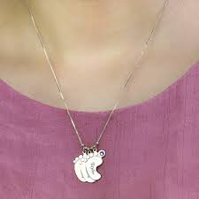 Mother S Necklace Baby Feet Charm Getnamenecklace