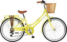 Viking Belgravia 24 Yellow Bike With Basket Bikes 2u Direct Bike Bikes Girls 24 Bike