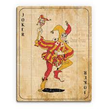 This with our community will create a joyful home away from home for. Click Wall Art Vintage Joker Card Graphic Art On Wood Wayfair
