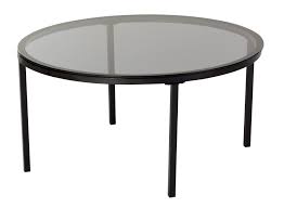Table Basse Industrielle Ronde Claudia Verre Et Noir Table Basse Table Basse Noire Table Basse Industrielle
