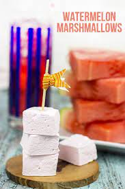 Homemade Watermelon Marshmallows A New Use For Summer Juice Drinks Recipe Recipes With Marshmallows Homemade Marshmallow Recipe Gourmet Marshmallow