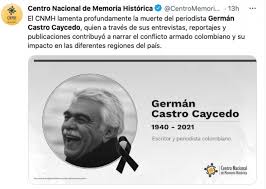 Murió en la ciudad de bogotá el periodista y escritor colombiano germán castro caycedo, conocido por ser el autor de más de 20 libros de no ficción y periodismo. V2hqdwyzx7jlnm