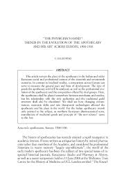 Merz apothecary is a pharmacy established in chicago in 1875 by peter merz, we specialize in unique and natural health, personal care and beauty products from around the world. Pdf The Physician S Hand Trends In The Evolution Of The Apothecary And His Art Across Europe 1500 1700 Stefan Halikowski Academia Edu
