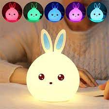 Tiffany style table lamp floral 21 tall. Colorful Usb Rabbit Lamp Silicone Led Night Lamps Bedroom Lights For Children Kids Bedside Table Lamp Remote Control Buy Online At Best Price In Uae Amazon Ae