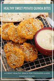 Cook quinoa according to package instructions and let cool. Healthy Sweet Potato Quinoa Bites Bake Play Smile