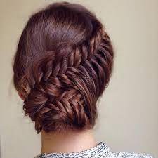 23 Stylish Hairstyles For Brunettes Pretty Designs Hair Styles Long Hair Styles Fishtail Updo