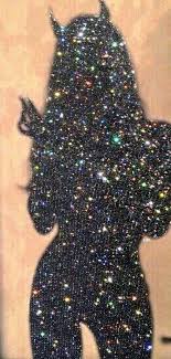 Aesthetic baby pink baddie wallpaper. Baddie Black Sparkly Wallpaper Glitter Shadow Photo Wall Collage