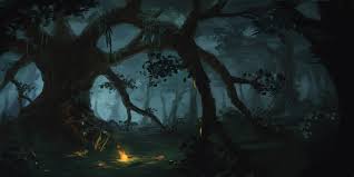 Lost In The Woods By Alrynnas On Deviantart Lost In The Woods Environment Concept Art Night Art