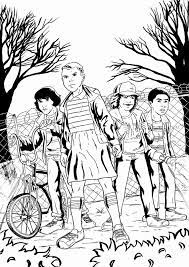 Stranger Things Coloring Book Unique Stranger Things Mike Wheeler Eleven Dustin Henderson Halloweenf Coloring Pages Sailor Moon Coloring Pages Coloring Books
