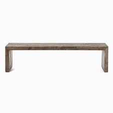 West elm's emmerson dining table is made of solid reclaimed pine and has a natural finish that gives it a true farmhouse feel. Emmerson Reclaimed Wood Dining Bench Stone Gray
