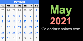 The month of may acknowledges the different working groups and mark days such as international labour day, coal miners day this date has also recognition as national technology day. May 2021 Calendar