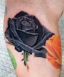 Black Rose Green Stem Black Rose Tattoo Meaning Rose Tattoos For Men Black Rose Tattoos