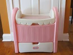 Little Tikes Crib Vintage Little Tikes Pink Doll Size Crib Changing Table Storage Box Baby Doll Changing Table Doll Changing Table Little Tikes