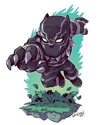 Dereklaufman Chibi Black Panther Prints Available At Www Dereklaufman Com Link In My Profile Blackpant Chibi Marvel Marvel Cartoons Black Panther Marvel