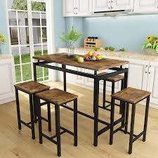 Maybe you would like to learn more about one of these? Buy 5 Pcs Dining Table Set Modern Bar Table Set With 4 Bar Stools Home Kitchen Breakfast Table And Chairs Set Ideal For Pub Living Room Breakfast Nook Easy To Assemble Online