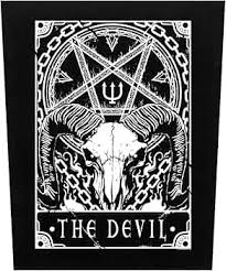 Deadly Tarot The Devil Back Patch Black 29.5x36cm : Amazon.co.uk: Books