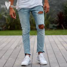 Erkek Kot Pantolon Dizleri Yirtik Kursun Desenli Jeans Erkek Kot Pantolon Erkek Kot Kotlar