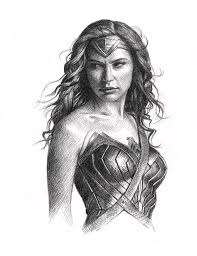 I was on a platform in the middle of the room; Wonder Woman Drawing By Jason Reisig