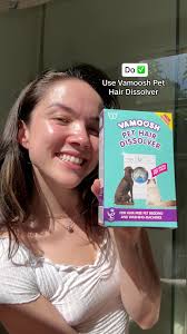 Vmaoosh to the rescue🫧🐾💜 #Vamoosh #PetHairDissolver #CleaningWithPets  #Cleantok #cleaningtiktok #cleaninghacks