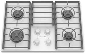 white 30 inch 4 burner gas cooktop