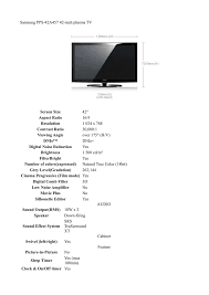 More and more people are unenrolling from expensive cable packages to instead enjoy streaming online. Samsung Pps 42a457 42 Inch Plasma Tv Screen Size 42 Aspect Manualzz