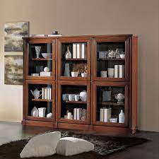 Cm 154 x 49 cm alta cm 211. Libreria In Legno 6 Ante Con Vetro