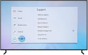 Where Do I Find The Model Code Serial Number And Software Version Of My Tv Samsung Uk