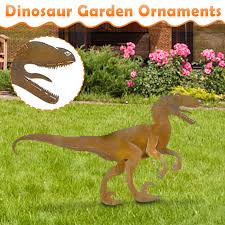 Dinosaur Metal Animal Garden Fence Pile Lawn Outdoor Courtyard Home Decoration Walmart Com Walmart Com