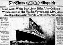 1912 the sinking of the titanic