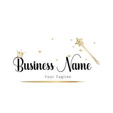 Crown Sparkle Gold Logo Design Magic Wand Sparkle Logo Gold Dots Logo Glitter Photography Logo Logotipos Personalizados Tarjetas De Maquillaje Logo De Ropa