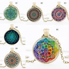 Vintage Indian Mandala Pendant Necklace