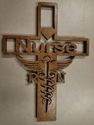 Hand Made Wooden Scroll Sawed Nurse Cross Rn Or Plain Etsy In 2020 Scroll Saw Patterns Free Scroll Saw Patterns Best Scroll Saw