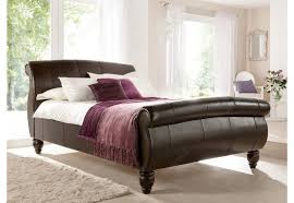 Shop for leather sleigh beds at walmart.com. Kaydian Verona 5ft Kingsize Brown Real Leather Sleigh Scroll Bed Limited Stock Beds From Beds 4 Less Uk