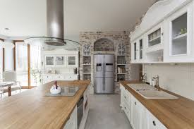 Pale grey kitchen with wood worktops maintenance. Charming And Classy Wooden Kitchen Countertops