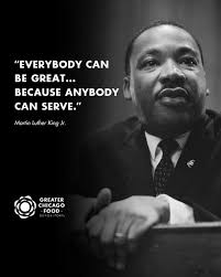 Today, we honor Dr. King and celebrate his legacy of service and advocacy.  As he once said, “Everybody can be great... because anybody can serve.” We  are deeply grateful to our partners