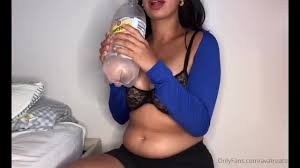 Sexy Chubby Latina Chugs and Burps