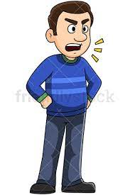 Angry Man Yelling Vector Cartoon Clipart Friendlystock Man Clipart Man Illustration Clip Art