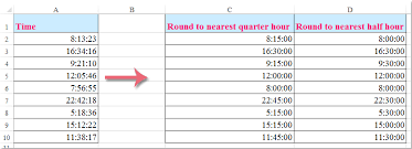 how to round round up round down time to nearest quarter