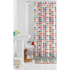 Mainstays Chevron Shower Curtain 1 Each Walmart Com Kids Shower Curtain Chevron Shower Curtain Colorful Shower Curtain
